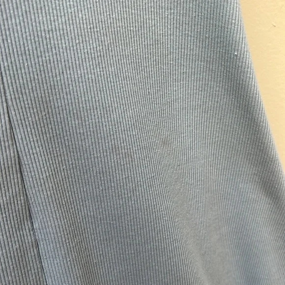 H&M+ LIGHT BLUE Tie-Front Ribbed Dress - Picture 8 of 12